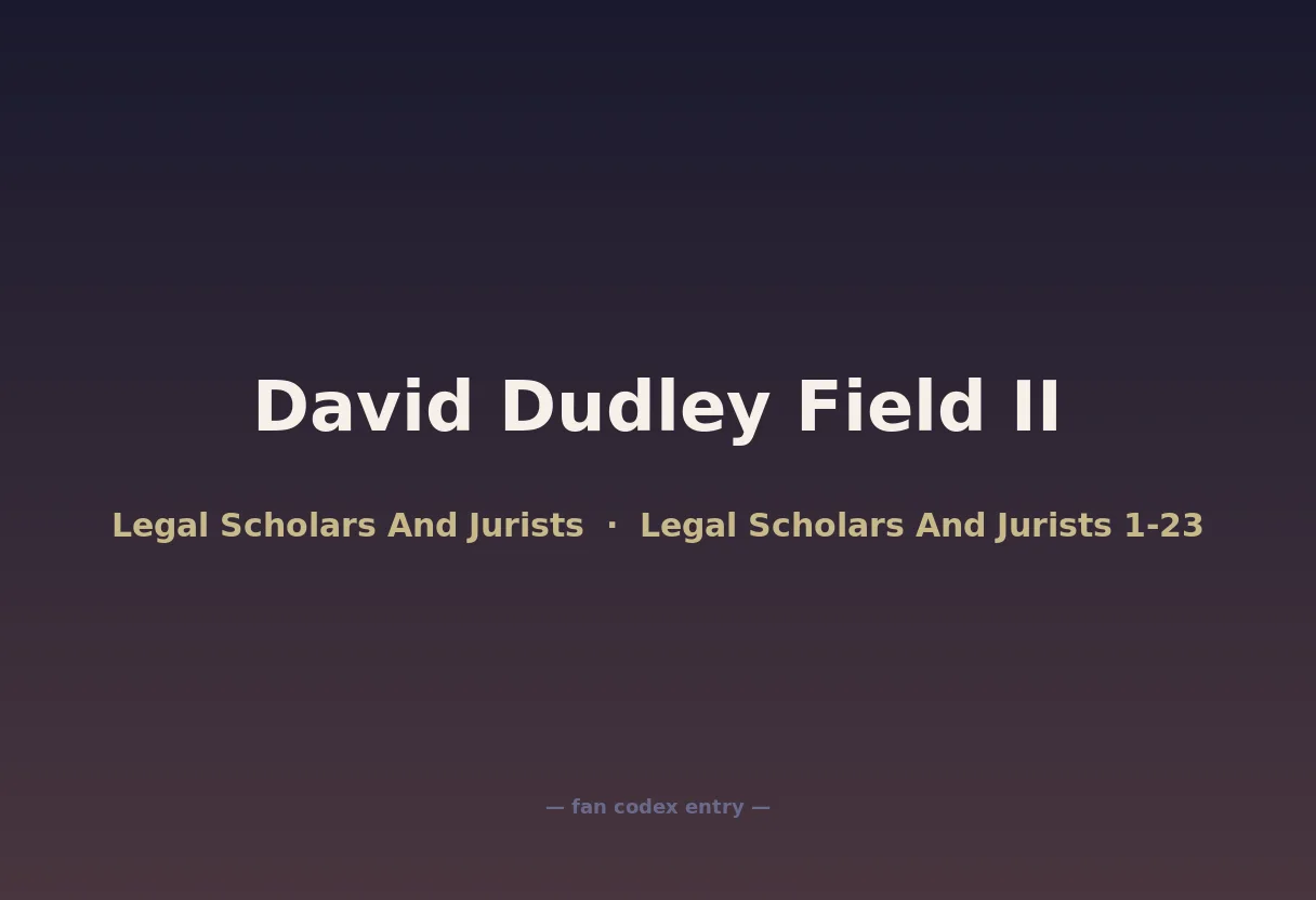 David Dudley Field II
