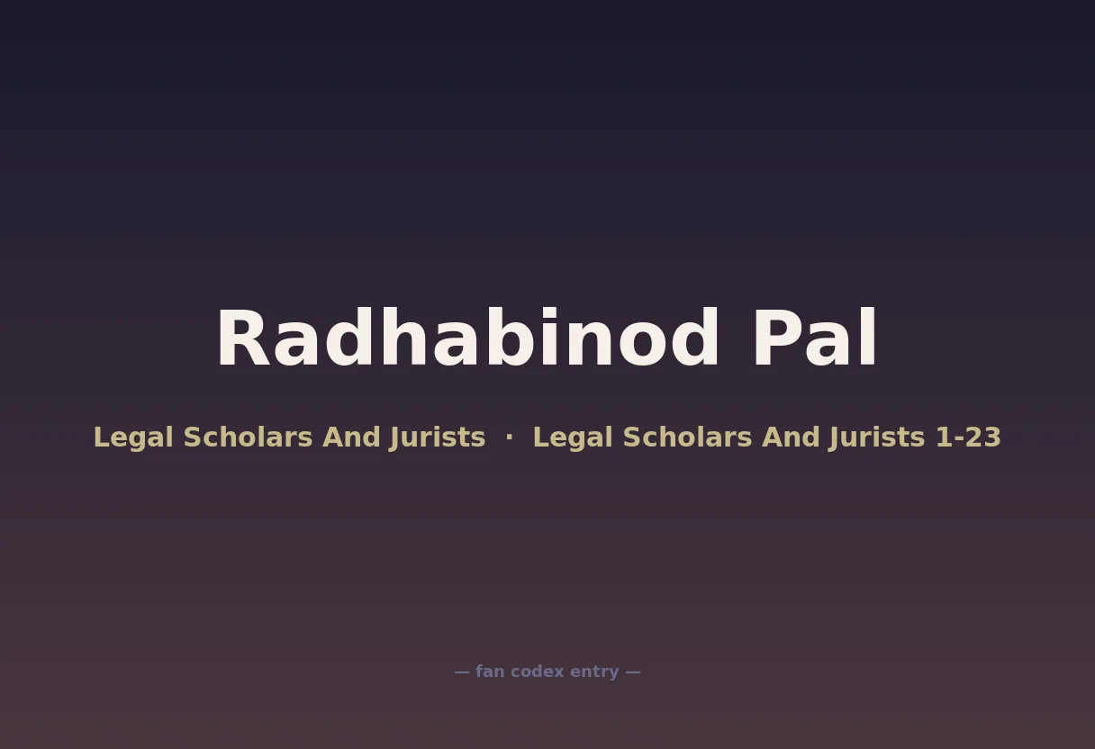 Radhabinod Pal